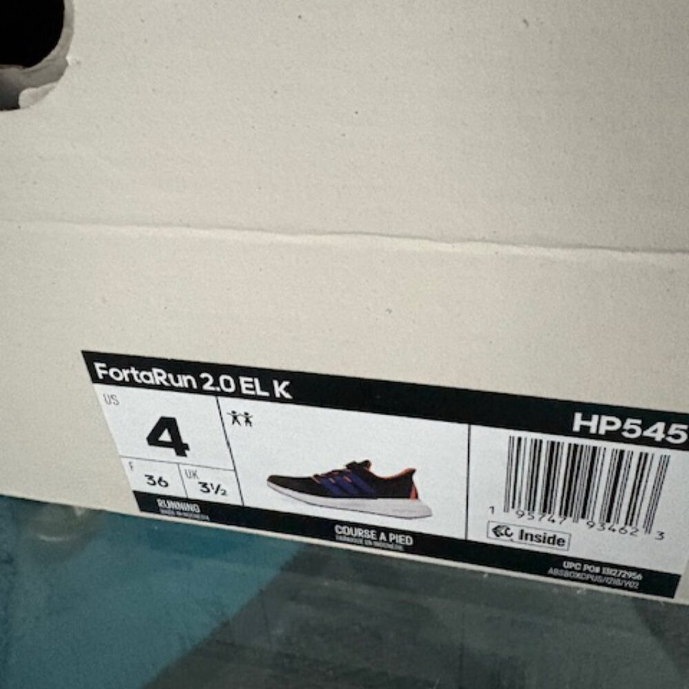 Brand New in Box Adidas FortaRun 2 Size 4 - Picture 4 of 8